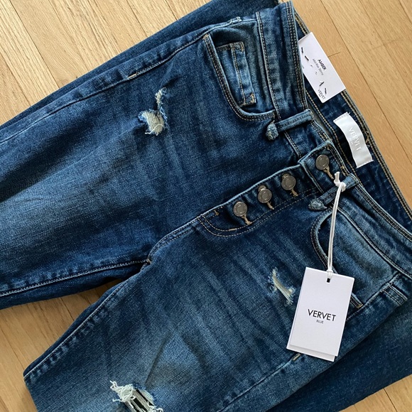Vici Jeans | Nwt Vervet Button Fly Denim Jeans Skinny 26 | Poshmark